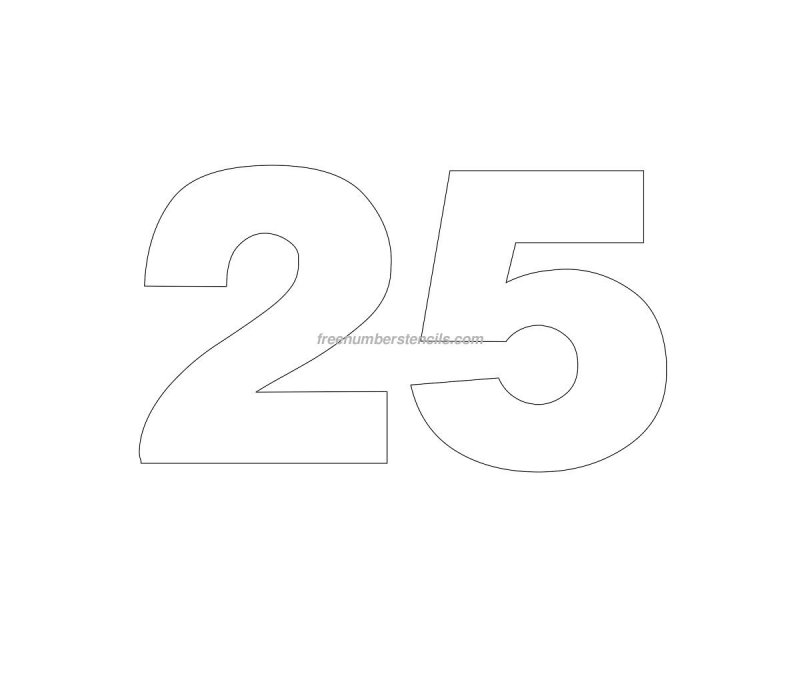 Трафарет для торта цифра