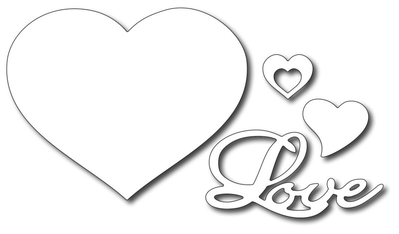 Трафарет Love для вырезания