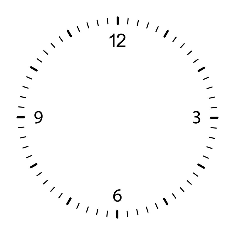 Циферблат часов без стрелок