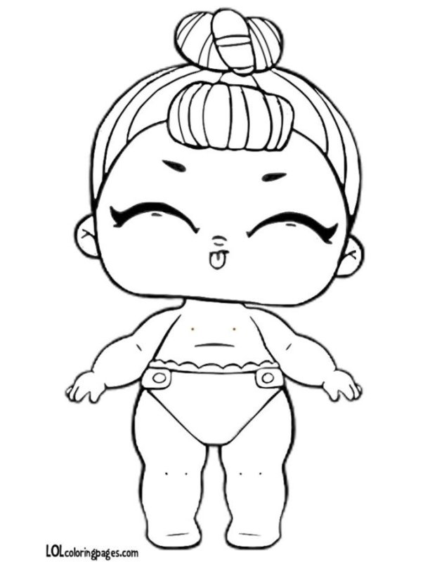 Кукла ЛОЛ пупсик раскраска