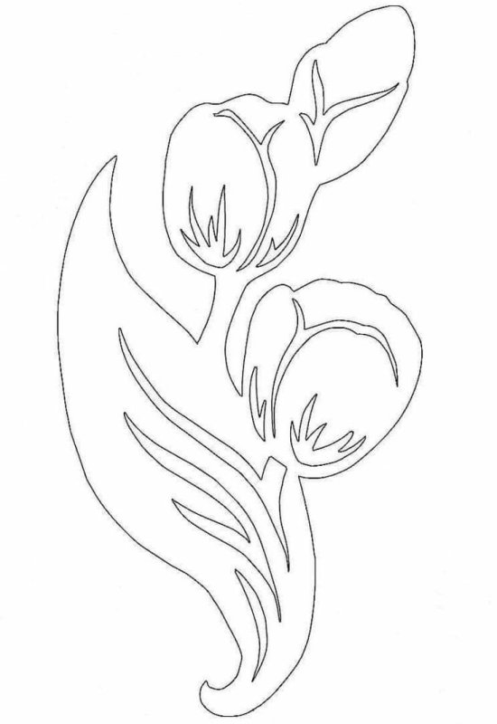 Весенние вытынанки на окна