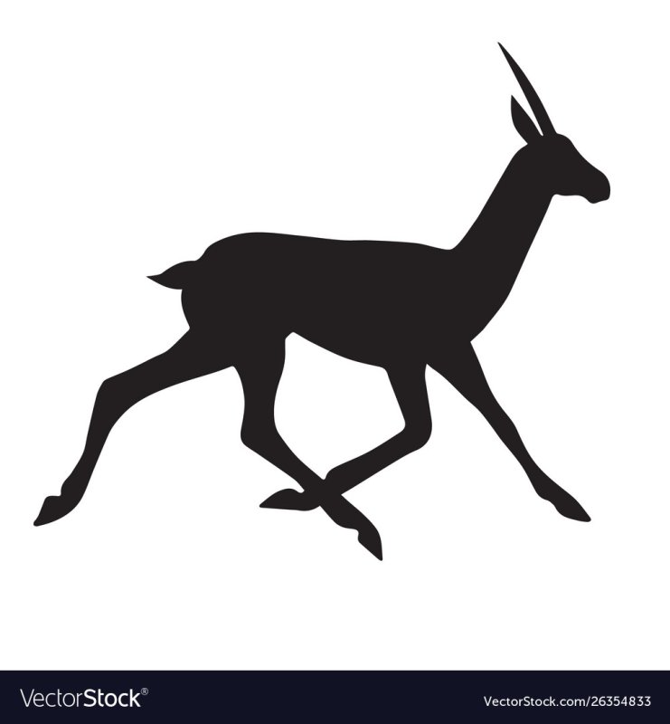 Трафарет антилопы на 2 ногах