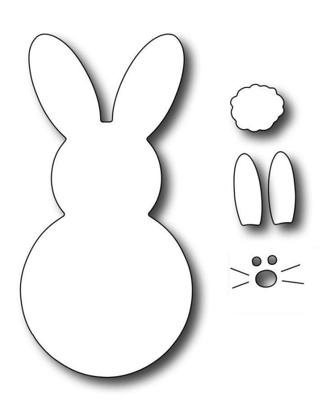 Пасхальный кролик шаблон