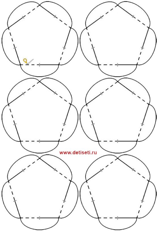 Шар из бумаги схема