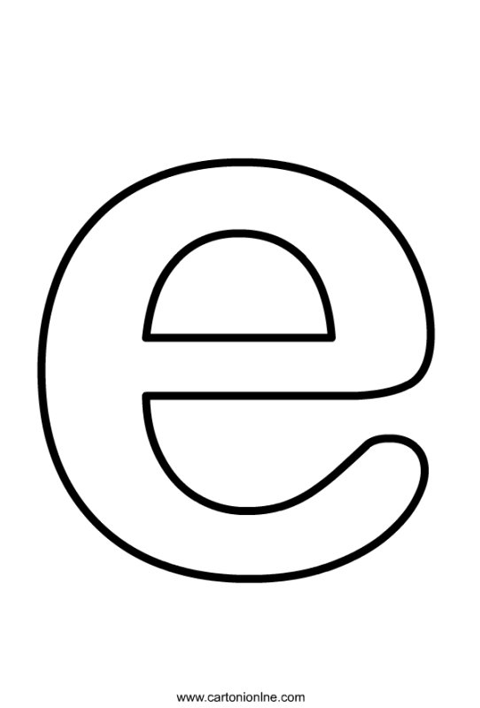 Буква е трафарет