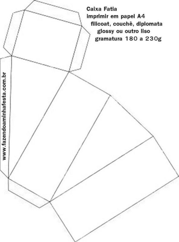 Макет куска торта из картона