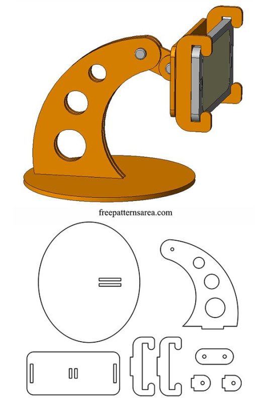 Кронштейн для телефона из фанеры