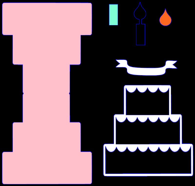 Шаблоны объемных открыток