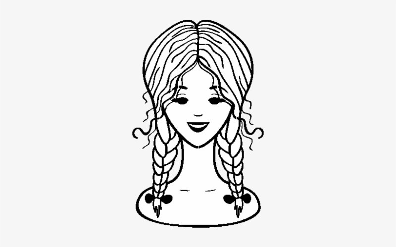 Раскраски прически для девочек