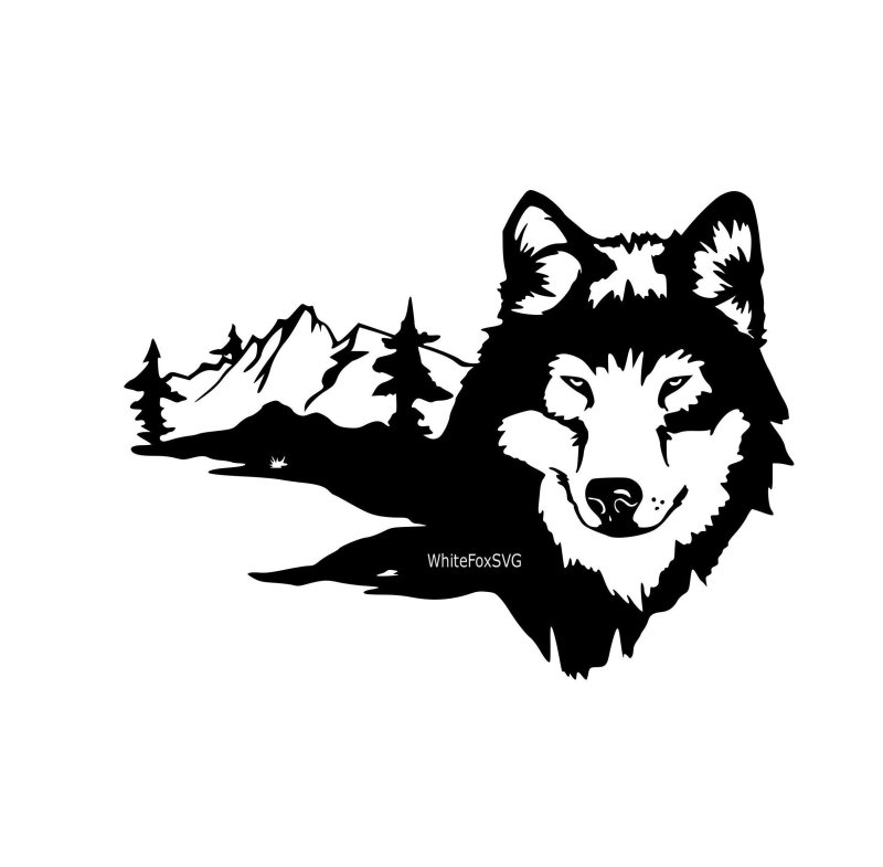 Векторное изображение волка