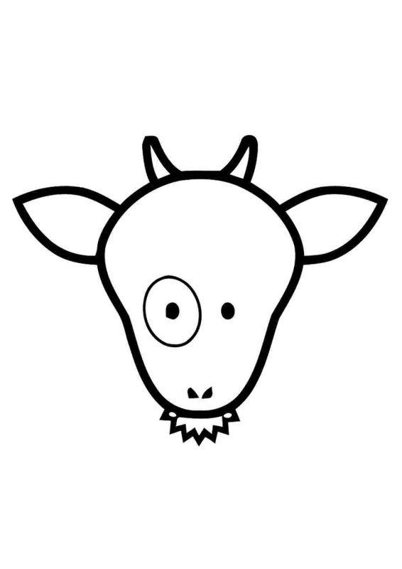 Маска козла раскраска