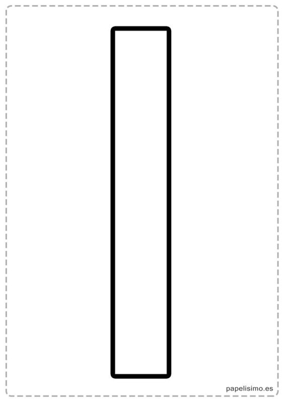 Трафарет английской буквы i