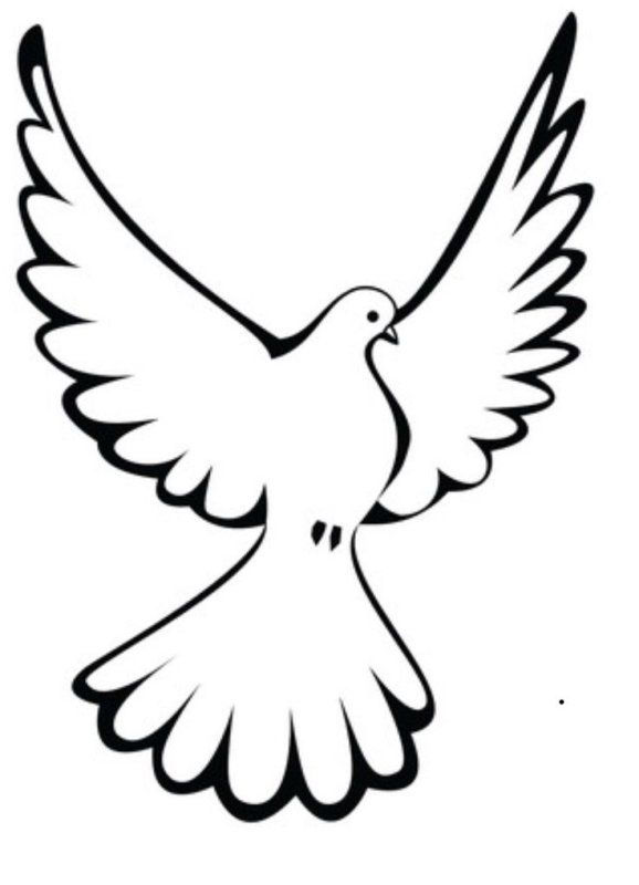 Трафарет голубя для вырезания