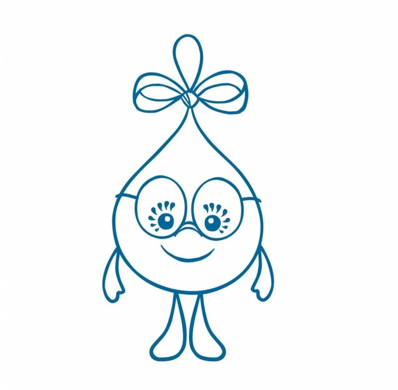 Раскраска капля воды для детей