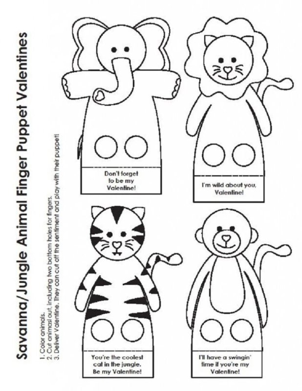 Пальчиковые игрушки из бумаги шаблоны для кукольного театра