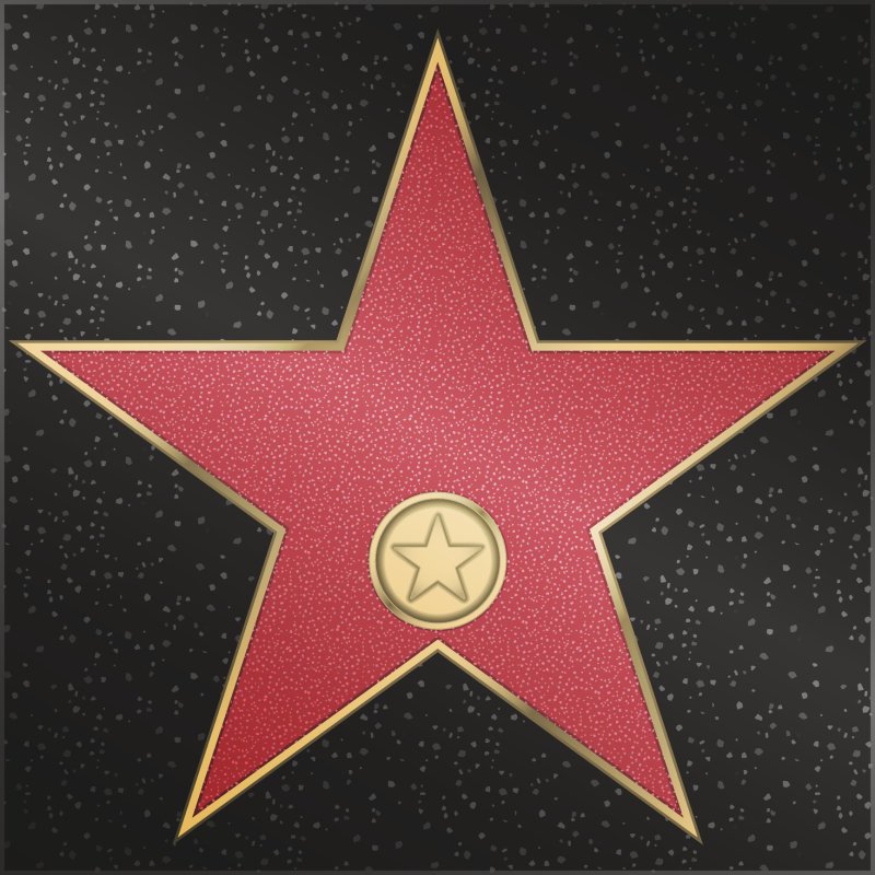 Макет голливудской звезды