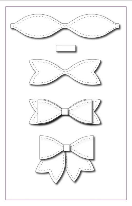 Объемный бантик из бумаги