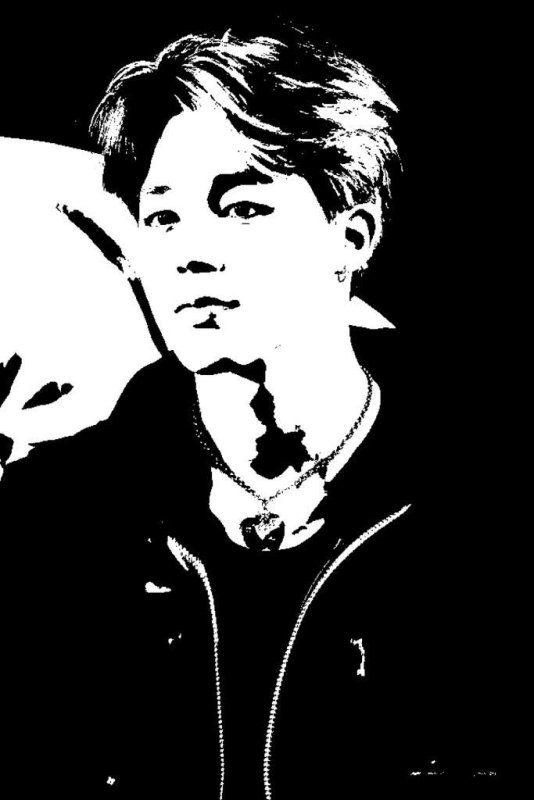 Черно белые трафареты БТС