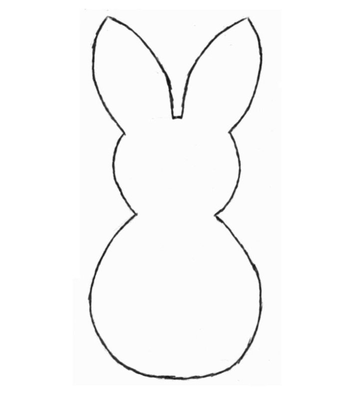 Трафарет зайца для аппликации
