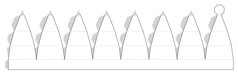 Полусфера из бумаги развертка