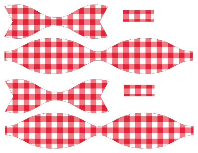 Бантик из бумаги шаблон