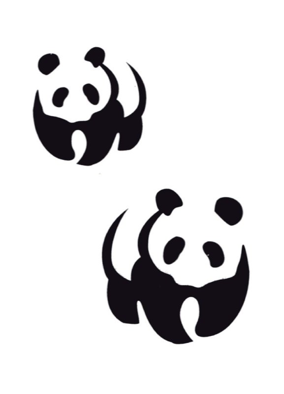 Трафарет Панда