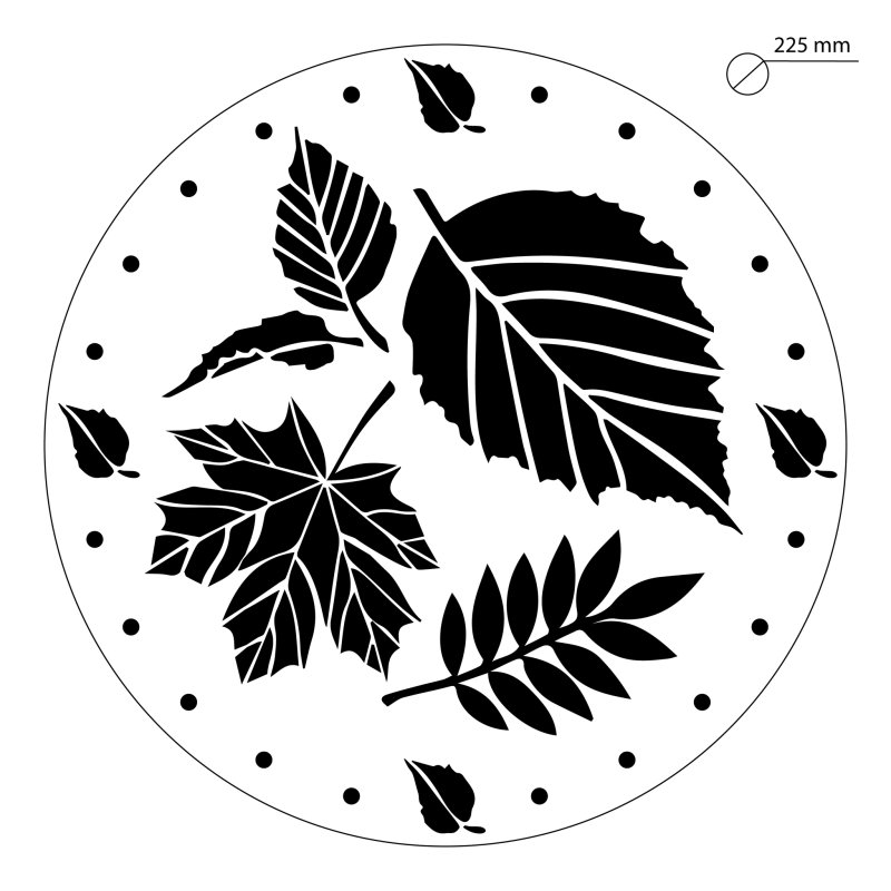 Декор листики трафарет
