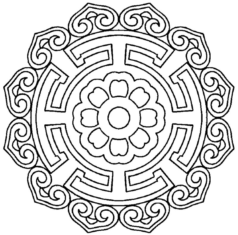 Бурятский молоточный орнамент