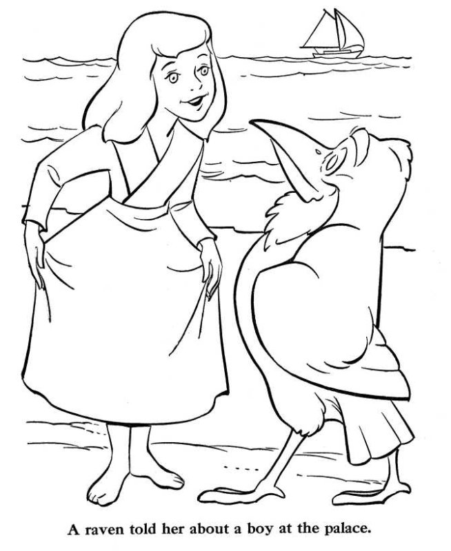 Раскраска Герда из сказки Снежная Королева