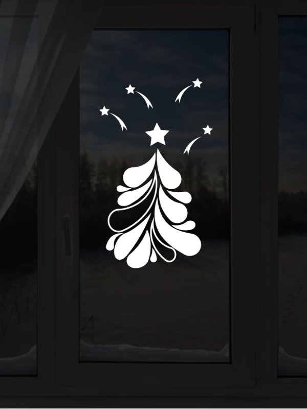 Наклейка на стену "ёлочка"