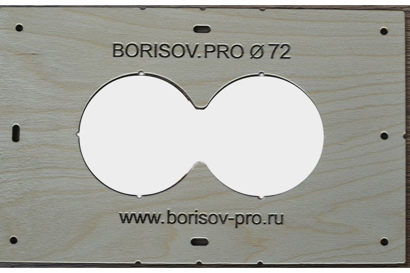 Разметка сверления отверстий для блока подрозетников 68мм