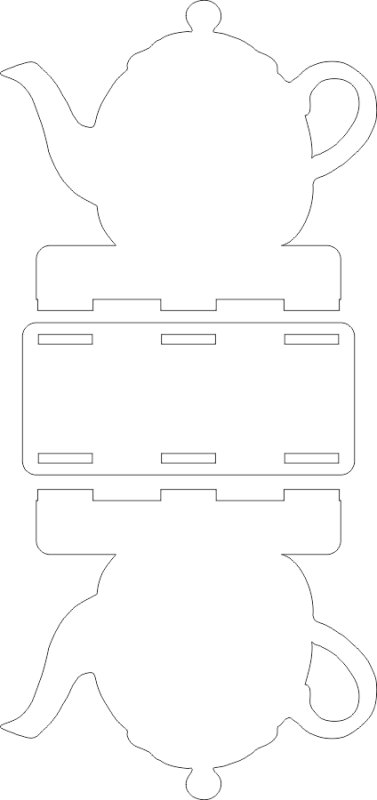 Салфетница чертеж