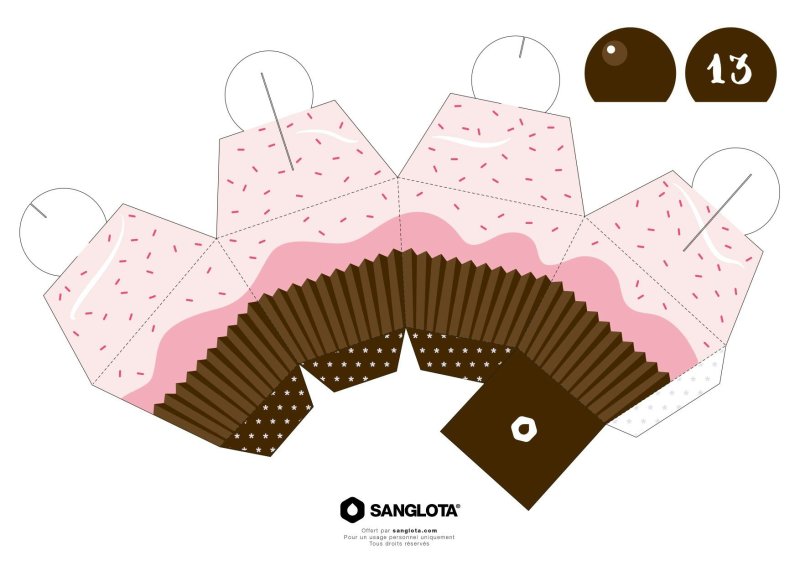 Схема бумажной коробочки