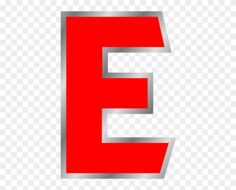 Буква е красная