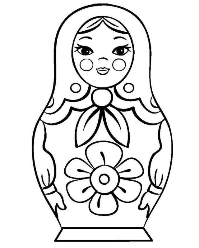 Полхов-Майданская Матрешка раскраска