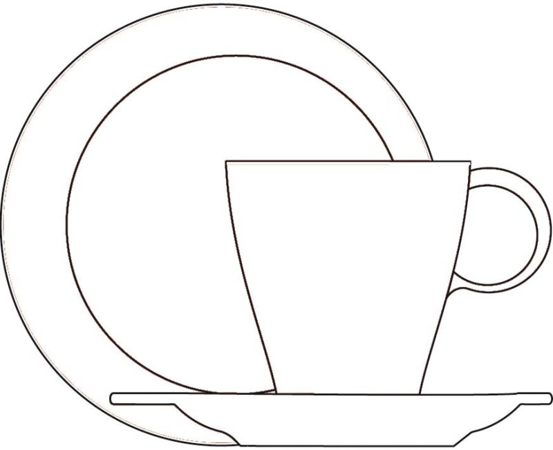 Аппликация чашка