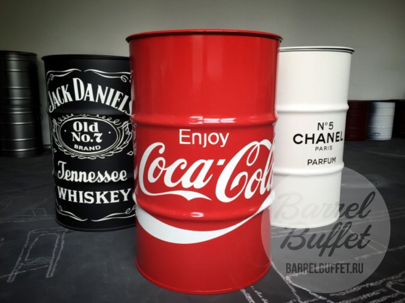 Бочка металлическая с надписью