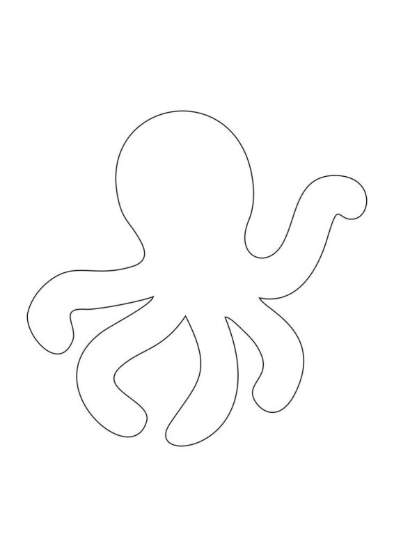 Трафарет осьминога для вырезания