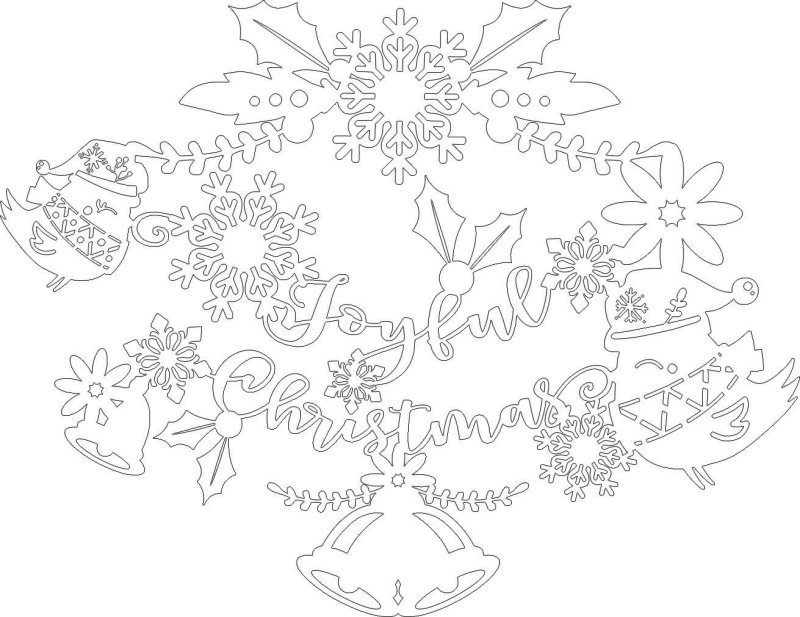 Вытынанки новогодние гирлянды