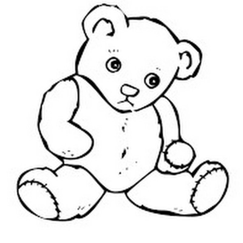 Раскраска. Медвежонок