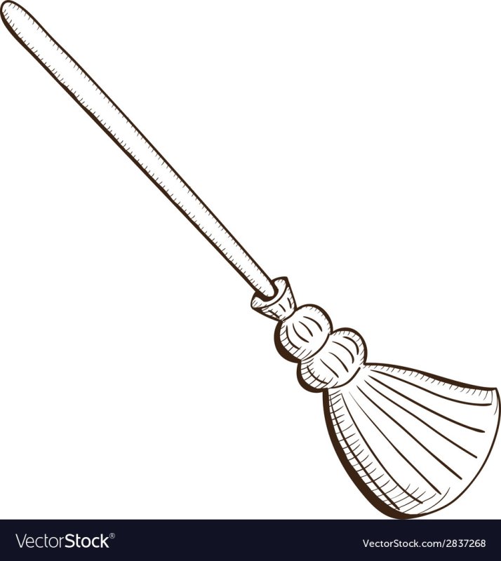 Метла трафарет