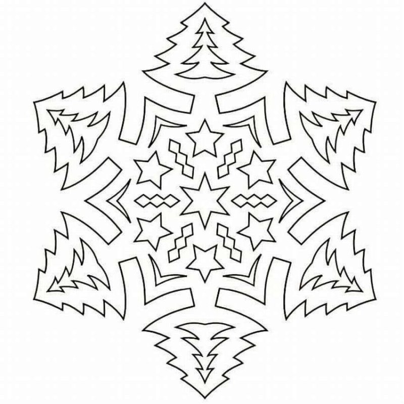 Вытынанки снежинки
