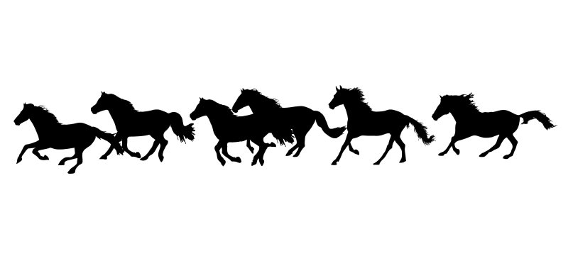 Трафарет лошади