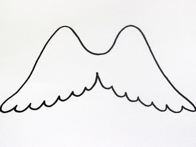 Крылышки трафарет