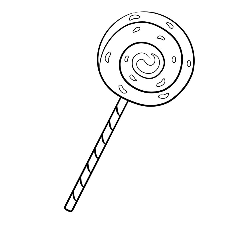 Леденец раскраска для детей