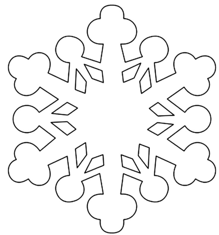 Новогодние снежинки трафареты
