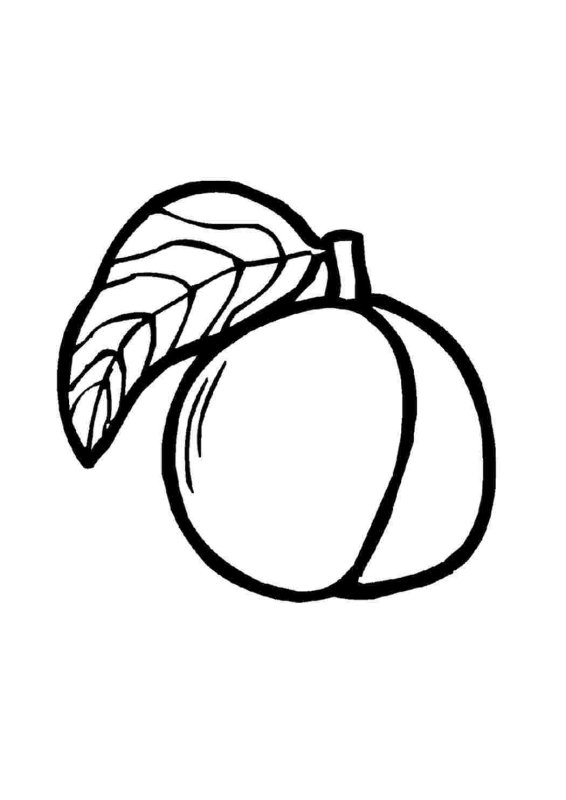 Персик для распечатки