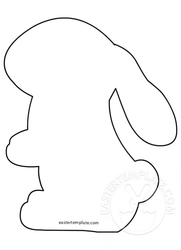 Брошь зайчик трафарет