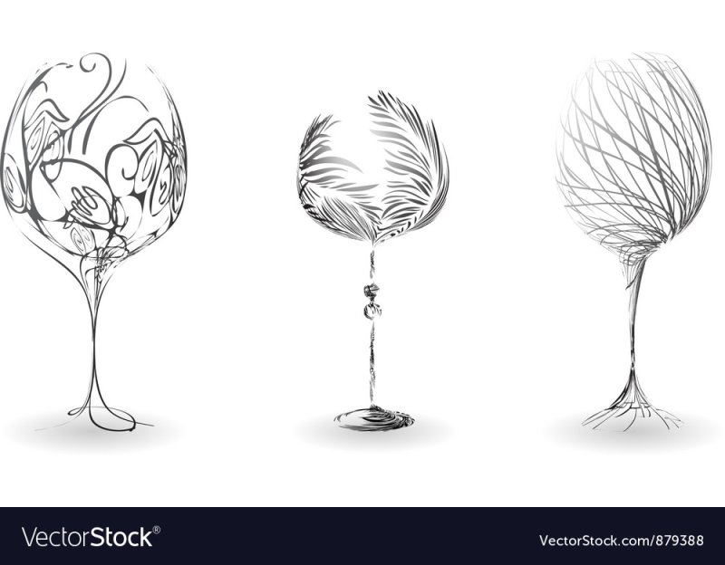 Трафареты для росписи бокалов