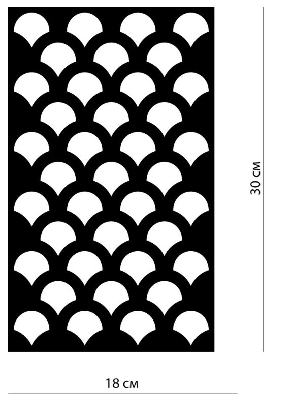 Трафарет "черепица"